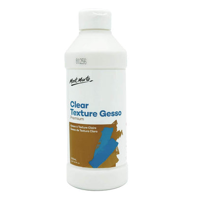 Mont Marte Premium Clear Texture Gesso Acrylic Medium 8.45oz (250ml)