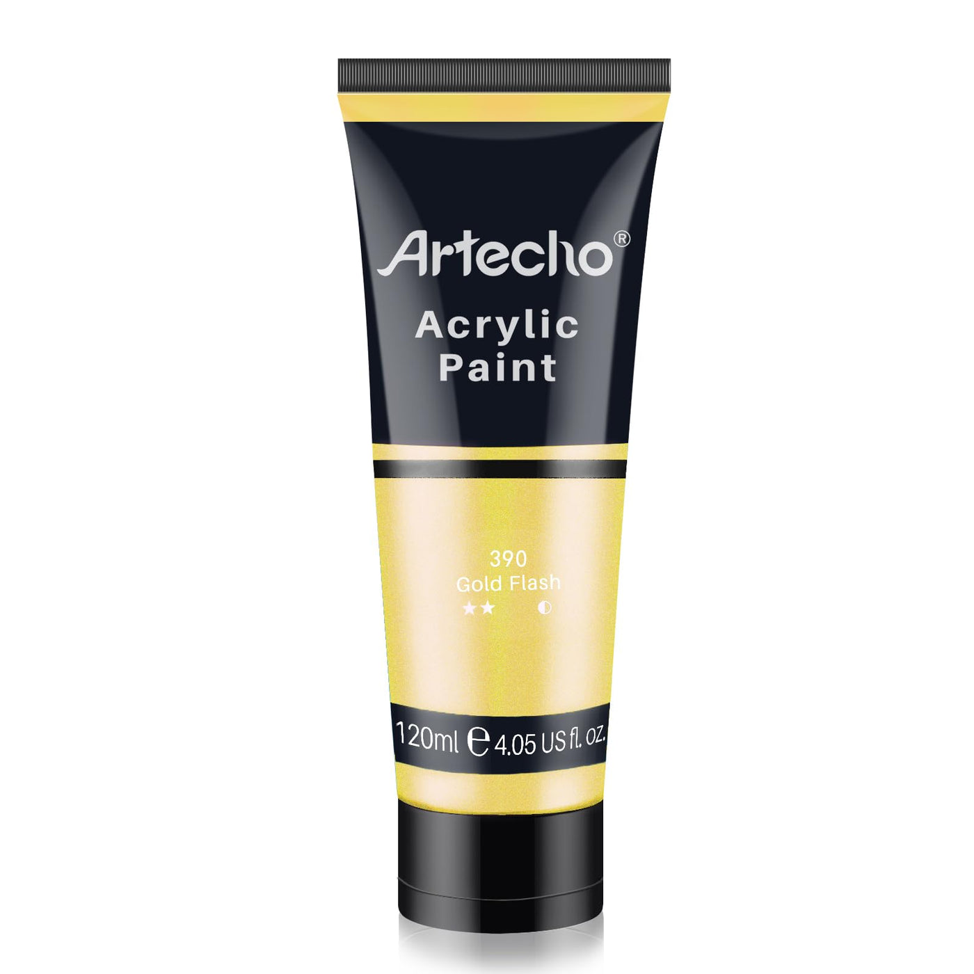 Artecho White Acrylic Paint, Titanium White Paint (120ml / 4.05oz) Tubes, Art Craft Paints for Canvas Painting, Rock, Stone, Wood, Fabric, Art Supplies