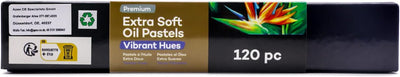 Mont Marte Extra Soft Oil Pastels Vibrant Hues Premium 120pc, Assorted Bright Colors, Vibrant, Buttery, Versatile Art Pastels for Blending, Layering & Shading, Art, Craft, Coloring and Sketching