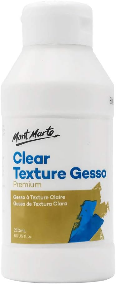 Mont Marte Premium Clear Texture Gesso Acrylic Medium 8.45oz (250ml)
