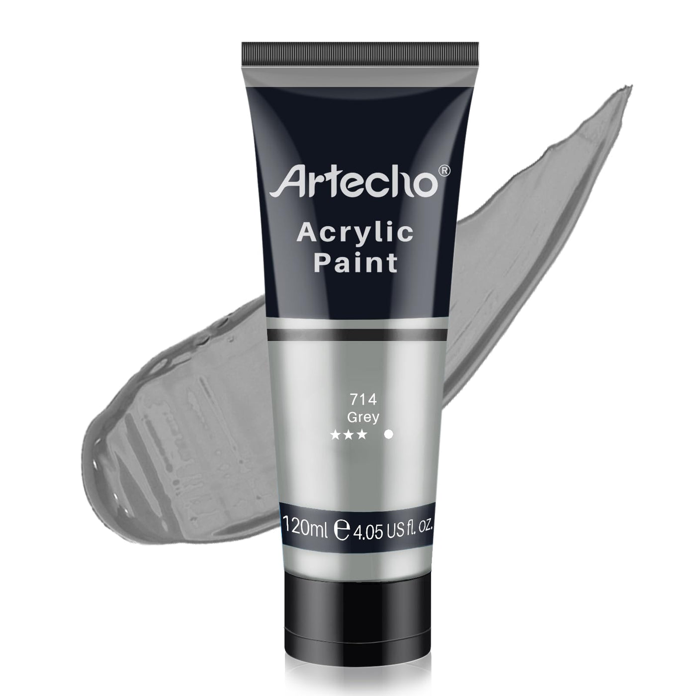 Artecho White Acrylic Paint, Titanium White Paint (120ml / 4.05oz) Tubes, Art Craft Paints for Canvas Painting, Rock, Stone, Wood, Fabric, Art Supplies