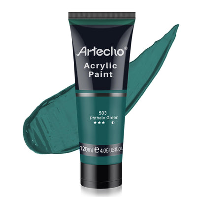 Artecho White Acrylic Paint, Titanium White Paint (120ml / 4.05oz) Tubes, Art Craft Paints for Canvas Painting, Rock, Stone, Wood, Fabric, Art Supplies