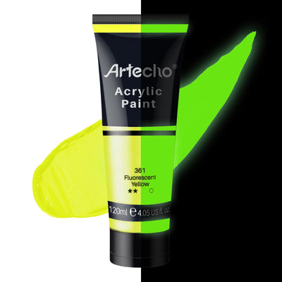 Artecho White Acrylic Paint, Titanium White Paint (120ml / 4.05oz) Tubes, Art Craft Paints for Canvas Painting, Rock, Stone, Wood, Fabric, Art Supplies