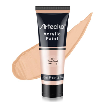 Artecho White Acrylic Paint, Titanium White Paint (120ml / 4.05oz) Tubes, Art Craft Paints for Canvas Painting, Rock, Stone, Wood, Fabric, Art Supplies