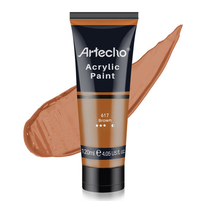 Artecho White Acrylic Paint, Titanium White Paint (120ml / 4.05oz) Tubes, Art Craft Paints for Canvas Painting, Rock, Stone, Wood, Fabric, Art Supplies