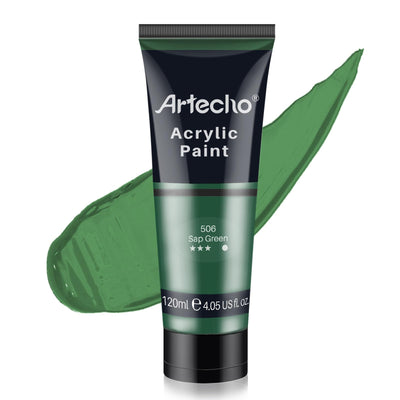 Artecho White Acrylic Paint, Titanium White Paint (120ml / 4.05oz) Tubes, Art Craft Paints for Canvas Painting, Rock, Stone, Wood, Fabric, Art Supplies