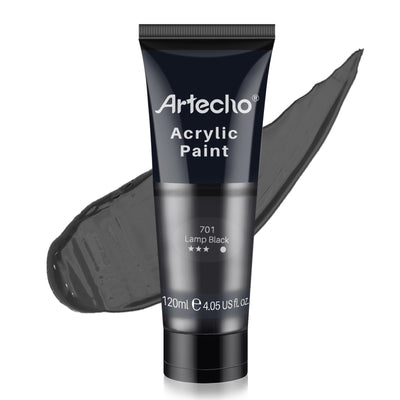 Artecho White Acrylic Paint, Titanium White Paint (120ml / 4.05oz) Tubes, Art Craft Paints for Canvas Painting, Rock, Stone, Wood, Fabric, Art Supplies