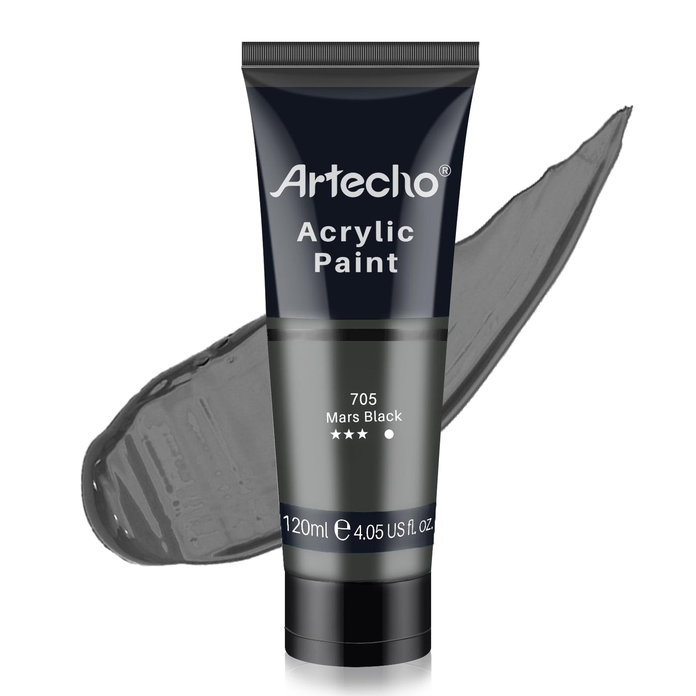 Artecho White Acrylic Paint, Titanium White Paint (120ml / 4.05oz) Tubes, Art Craft Paints for Canvas Painting, Rock, Stone, Wood, Fabric, Art Supplies