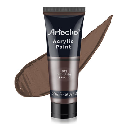 Artecho White Acrylic Paint, Titanium White Paint (120ml / 4.05oz) Tubes, Art Craft Paints for Canvas Painting, Rock, Stone, Wood, Fabric, Art Supplies