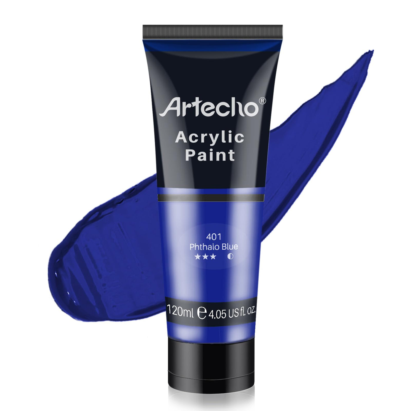 Artecho White Acrylic Paint, Titanium White Paint (120ml / 4.05oz) Tubes, Art Craft Paints for Canvas Painting, Rock, Stone, Wood, Fabric, Art Supplies