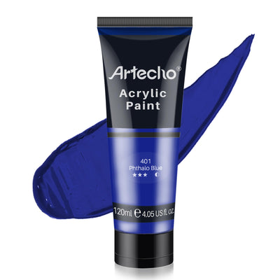 Artecho White Acrylic Paint, Titanium White Paint (120ml / 4.05oz) Tubes, Art Craft Paints for Canvas Painting, Rock, Stone, Wood, Fabric, Art Supplies