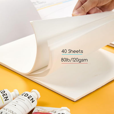 MEEDEN Artist Palette Paper Pad: 12''x16'', 40 Sheets (80lb/120gsm) Paint Palette Paper - Disposable Color Mixing Paper for Acrylic Watercolor Oil Painting