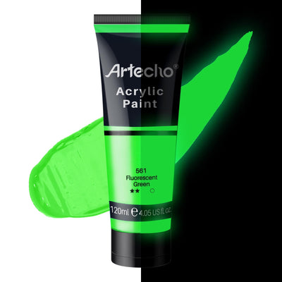 Artecho White Acrylic Paint, Titanium White Paint (120ml / 4.05oz) Tubes, Art Craft Paints for Canvas Painting, Rock, Stone, Wood, Fabric, Art Supplies