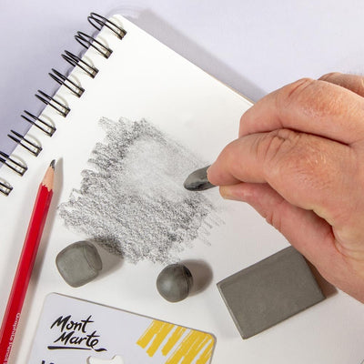 Mont Marte Kneadable Erasers Signature 2pc 4-Pack, Kneaded Erasers for Drawing, Create Highlights, Erase or Lighten Charcoal, Pastel, Pencil, Chalk Artwork, Ideal for Artists, Drawing or Sketching