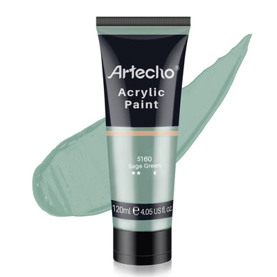 Artecho White Acrylic Paint, Titanium White Paint (120ml / 4.05oz) Tubes, Art Craft Paints for Canvas Painting, Rock, Stone, Wood, Fabric, Art Supplies