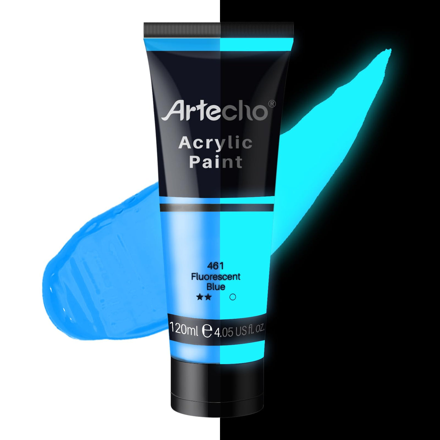 Artecho White Acrylic Paint, Titanium White Paint (120ml / 4.05oz) Tubes, Art Craft Paints for Canvas Painting, Rock, Stone, Wood, Fabric, Art Supplies