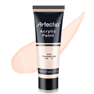 Artecho White Acrylic Paint, Titanium White Paint (120ml / 4.05oz) Tubes, Art Craft Paints for Canvas Painting, Rock, Stone, Wood, Fabric, Art Supplies