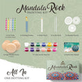 MoonGarden Mandala Rock Painting Kit - Mandala Dotting Tools Kit - Large Wooden Rocks for Painting, Stencils, Acrylic Paints, Dotting Tools for Rocks - Dot Art Kit for Adults & Kids 2
