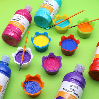 Mont Marte Tempera Paint Set 12pc x 16.9 US fl.oz (500ml), 12 Bottles of Tempera Style Kids Paint, Washable for Kids Art and Craft, Non Toxic, Easy to Clean.