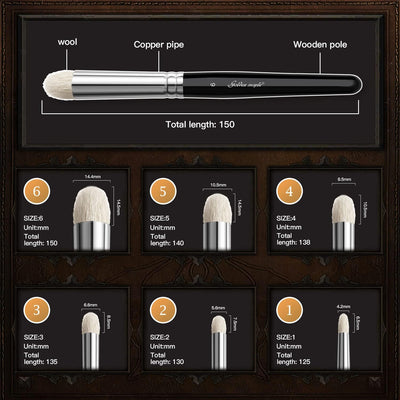 Golden Maple Dry Brush Miniature Painting Drybrush Set - 6PC Professional Modellers Miniature Paint Brushes for Miniatures, Model, Enamel & Fantasy Figurines Painting