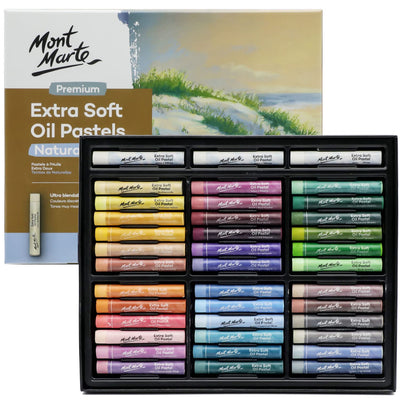 Mont Marte Extra Soft Oil Pastels Vibrant Hues Premium 120pc, Assorted Bright Colors, Vibrant, Buttery, Versatile Art Pastels for Blending, Layering & Shading, Art, Craft, Coloring and Sketching