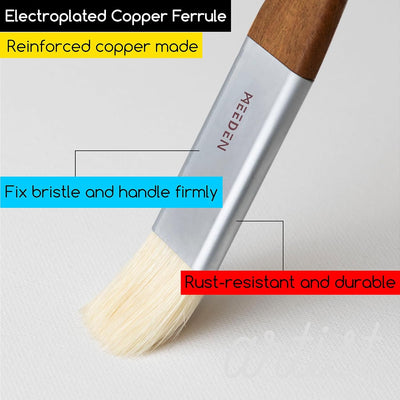 MEEDEN Artist Oil Paint Brush Set: 10 Pcs Hog Bristle Art Paint Brushes - Professional Oil Paint Brushes with Wood Long Handle - Perfect for Adults Canvas Painting