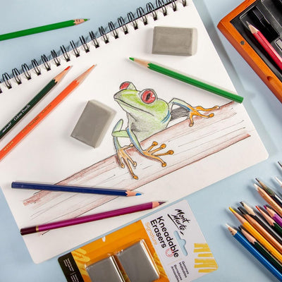 Mont Marte Kneadable Erasers Signature 2pc 4-Pack, Kneaded Erasers for Drawing, Create Highlights, Erase or Lighten Charcoal, Pastel, Pencil, Chalk Artwork, Ideal for Artists, Drawing or Sketching