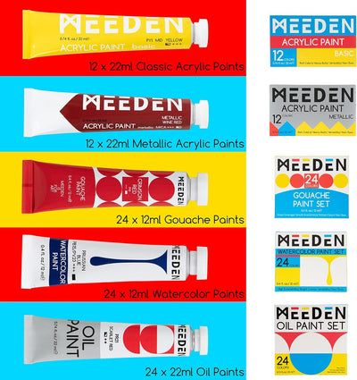 MEEDEN 149PCS Art Supplies with French Easel, All-in-one Painting Set for Artists Beginners