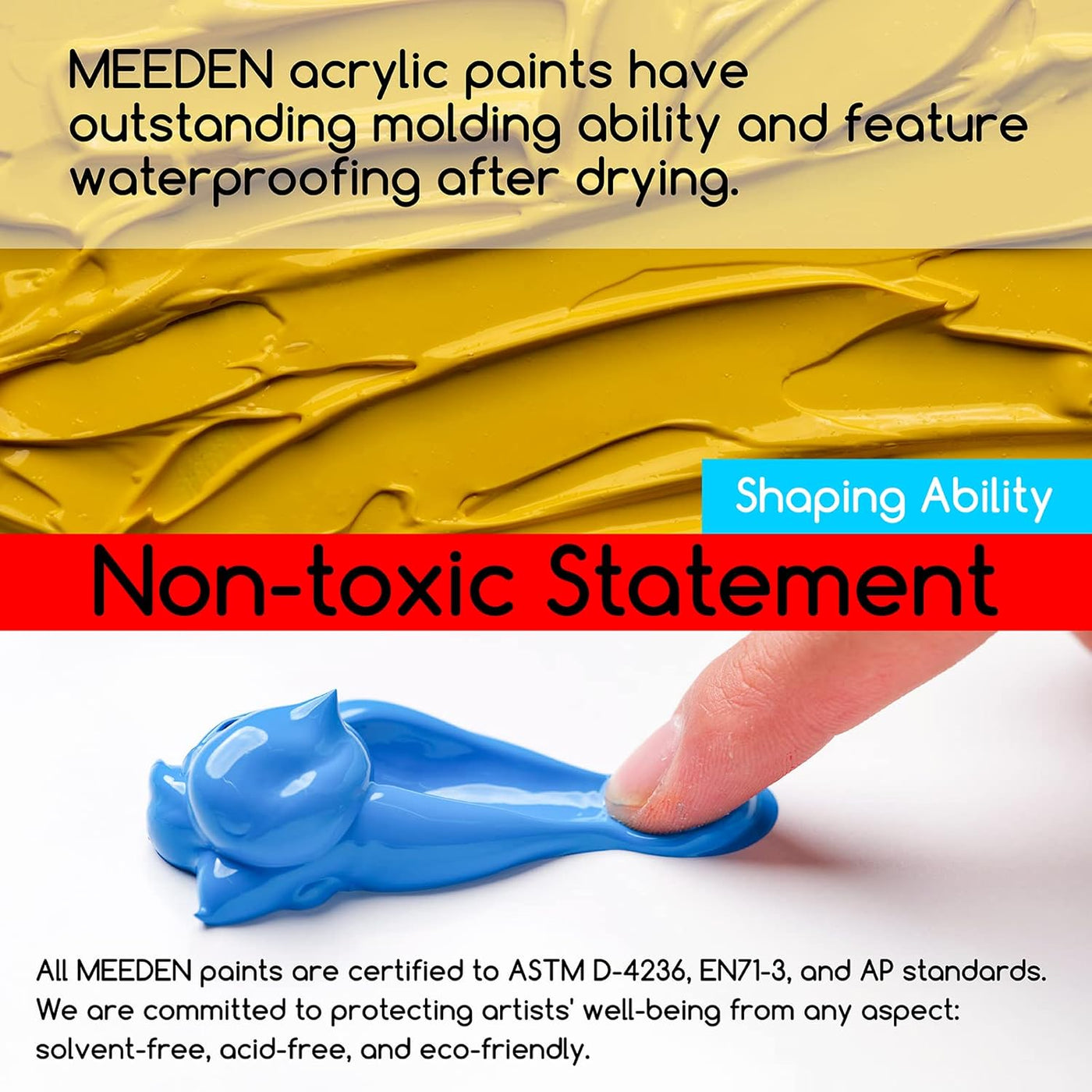 MEEDEN Titanium White Acrylic Paint, Heavy Body, Large Valume 2 x 120ml/2 fl oz