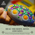 MoonGarden Mandala Rock Painting Kit - Mandala Dotting Tools Kit - Large Wooden Rocks for Painting, Stencils, Acrylic Paints, Dotting Tools for Rocks - Dot Art Kit for Adults & Kids 7