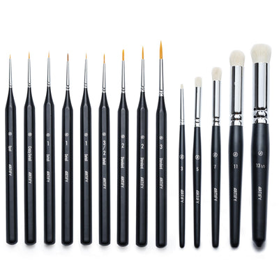 ARTIFY Drybrush Set with Dampening Pad and Brush Soap: 5 Sizes Professional-Grade Dry Brush for Effortless Miniature & Model Painting - Hobby Paint Brushes for Tabletop & Wargames Miniatures