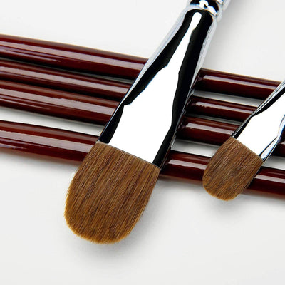 Golden Maple Artist Paint Brushes Red Sable Long Handle, Filbert Paint Brush Set for Acrylic, Gouache and Watercolor Painting Offering Excellent Paint Holding and Easy Flow of Paint