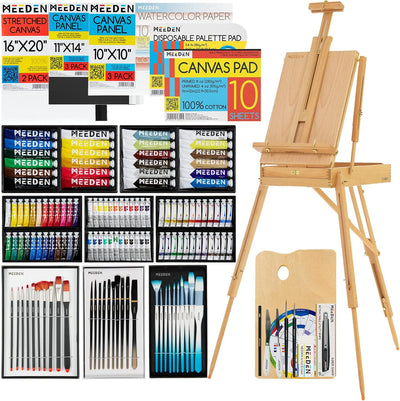 MEEDEN 149PCS Art Supplies with French Easel, All-in-one Painting Set for Artists Beginners