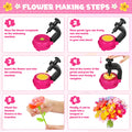 Fabric Flower Bouquets Toys, DIY Craft Kits Toys for Kids - Flowers Market Toy, Build Your Flower Bouquet, Arts & Crafts for 4+ Year Toddler Girl, Educational Activity Preschool B-Day Gifts 13
