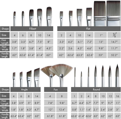 ARTIFY 25-Piece Professional Paint Brush Set – Expert Series Synthetic Nylon Brushes for Acrylic, Oil, Watercolor, Gouache – No Shedding, Canvas Roll Case & Palette Knife, Painter Gifts Art Supplies