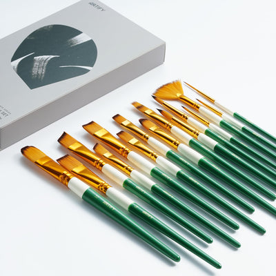 Artify Artist Paint Brush Set endorsed by Painter Phizz, 6-Piece Wet-on-Wet Oil Paint Brush Set with 5 Brushes and 1 Palette Knife for Artists, Landscapes, and Portraits