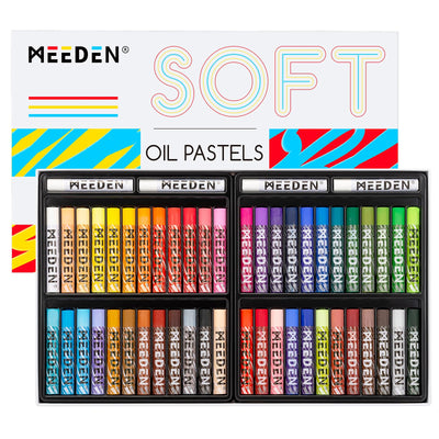 MEEDEN Soft Oil Pastels Set: 72 Vibrant Colors Oil Pastels for Artists Beginners Adults - Smooth Oil Pastel Crayons for Art Supplies, Painting, Drawing, Blending, Layering, Shading