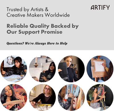 ARTIFY 25-Piece Professional Paint Brush Set – Expert Series Synthetic Nylon Brushes for Acrylic, Oil, Watercolor, Gouache – No Shedding, Canvas Roll Case & Palette Knife, Painter Gifts Art Supplies