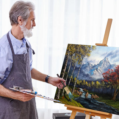 Artify Artist Paint Brush Set endorsed by Painter Phizz, 6-Piece Wet-on-Wet Oil Paint Brush Set with 5 Brushes and 1 Palette Knife for Artists, Landscapes, and Portraits