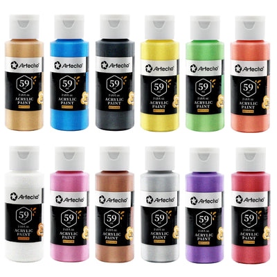 Artecho White Acrylic Paint, Titanium White Paint (120ml / 4.05oz) Tubes, Art Craft Paints for Canvas Painting, Rock, Stone, Wood, Fabric, Art Supplies