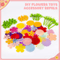 Fabric Flower Bouquets Toys, DIY Craft Kits Toys for Kids - Flowers Market Toy, Build Your Flower Bouquet, Arts & Crafts for 4+ Year Toddler Girl, Educational Activity Preschool B-Day Gifts 10